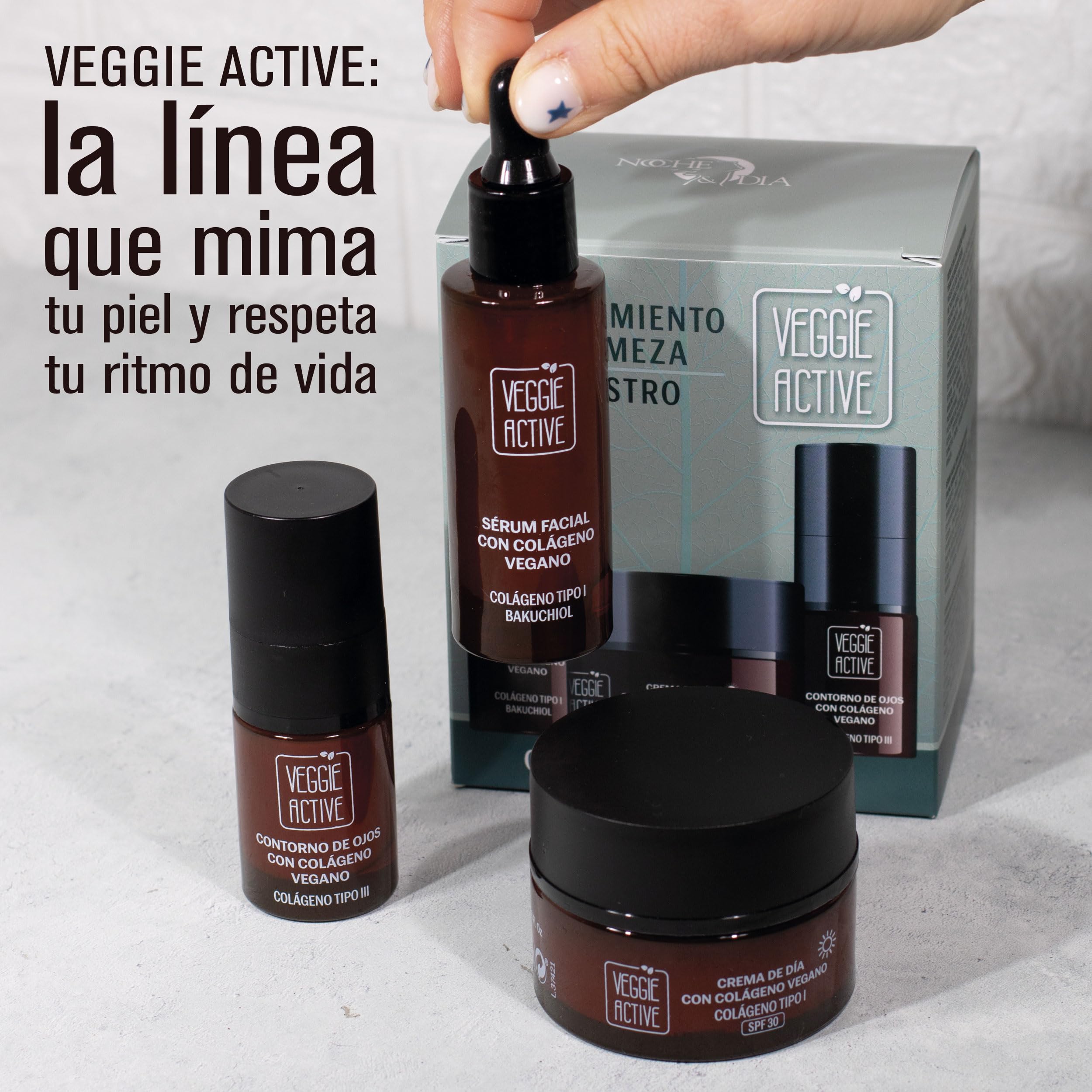 N&D Pack Tratamiento Firmeza Rostro, Sérum, Contorno y Crema Día SPF 30