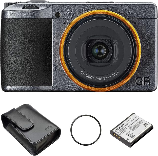 Ricoh GR III Street Edition Premium Compact Digital Camera with extra battery DB-110 and Case GC-9 case - The ultimate snapshooter
