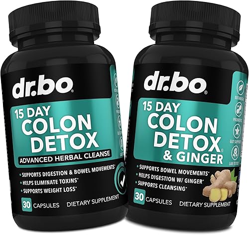 Cápsulas de suplemento de desintoxicación de limpiador de colon – Píldoras de limpieza de colon de 15 días y fórmula herbaria probiótica – Limpieza