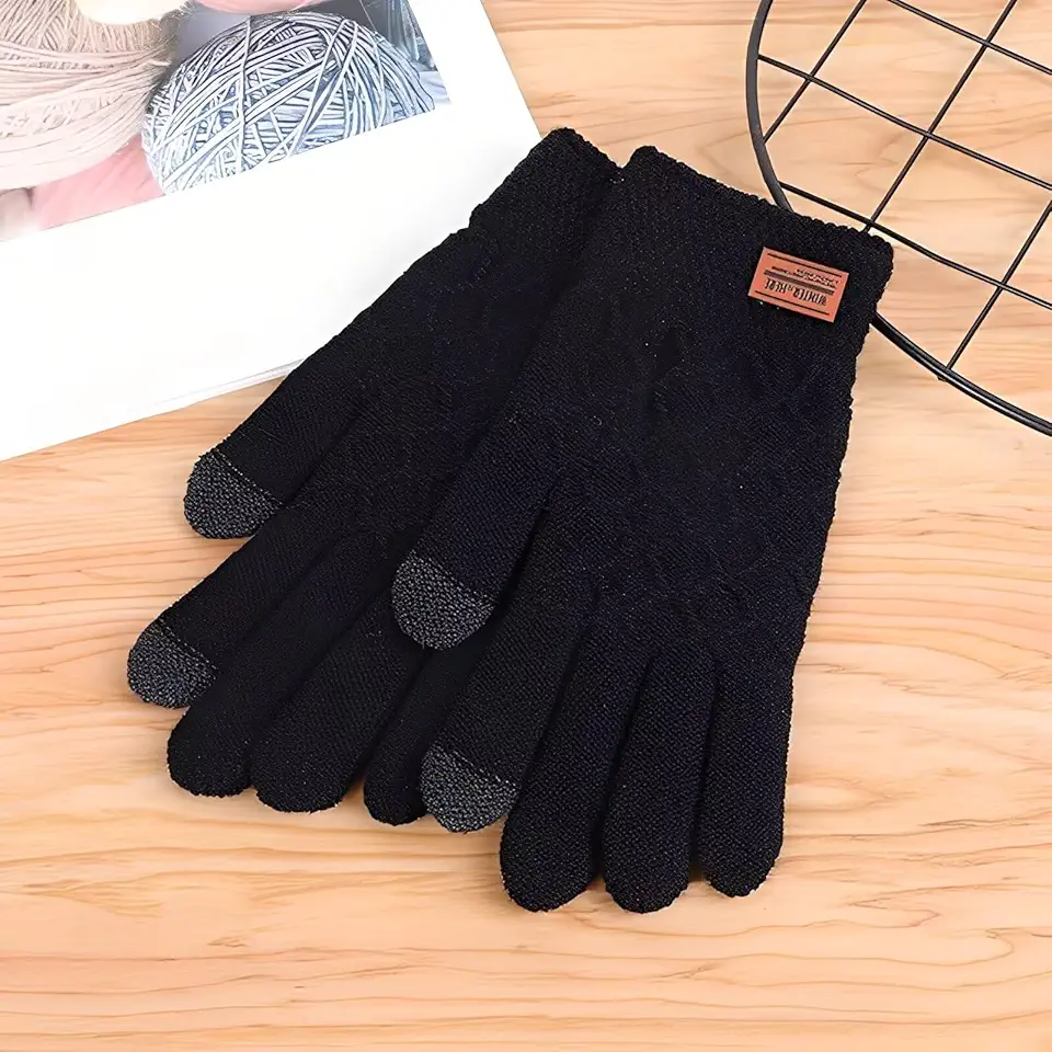 Luvas de esqui masculinas e femininas – Luvas de neve com tela sensível ao toque, luvas quentes de inverno para esqui, caminhada e atividades em clima frio