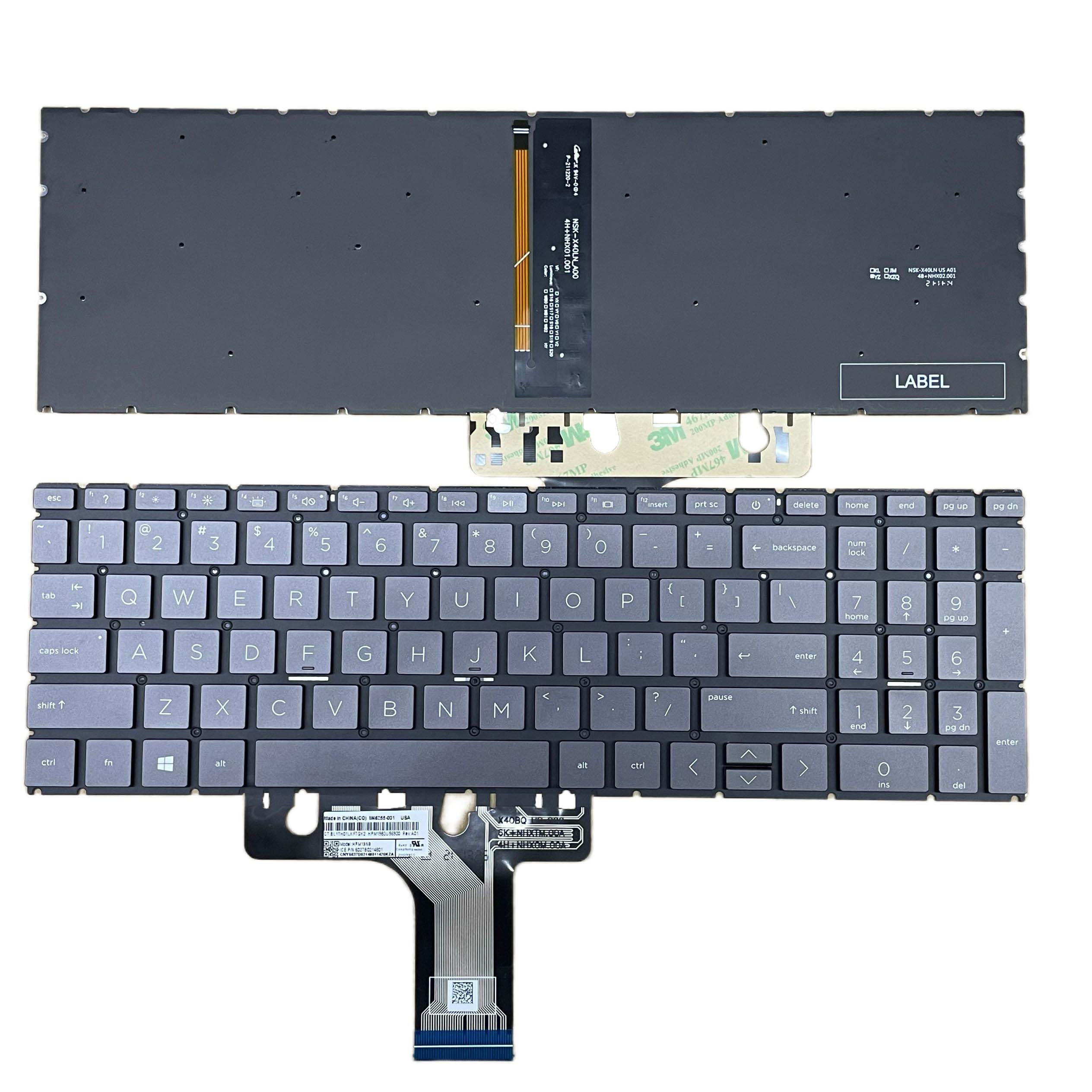 Teclado de repuesto para HP 15-eg0102TX negro retroiluminado con herramienta 6