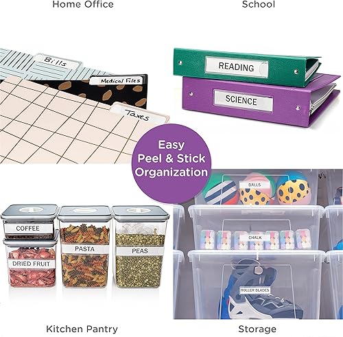 Miniatura 5 de Carstens - Paquete de 60 bolsillos adhesivos transparentes para carpeta, vinilo resistente de 5.375 x 1.375 pulgadas (1639-0010) - Ideal para lomos