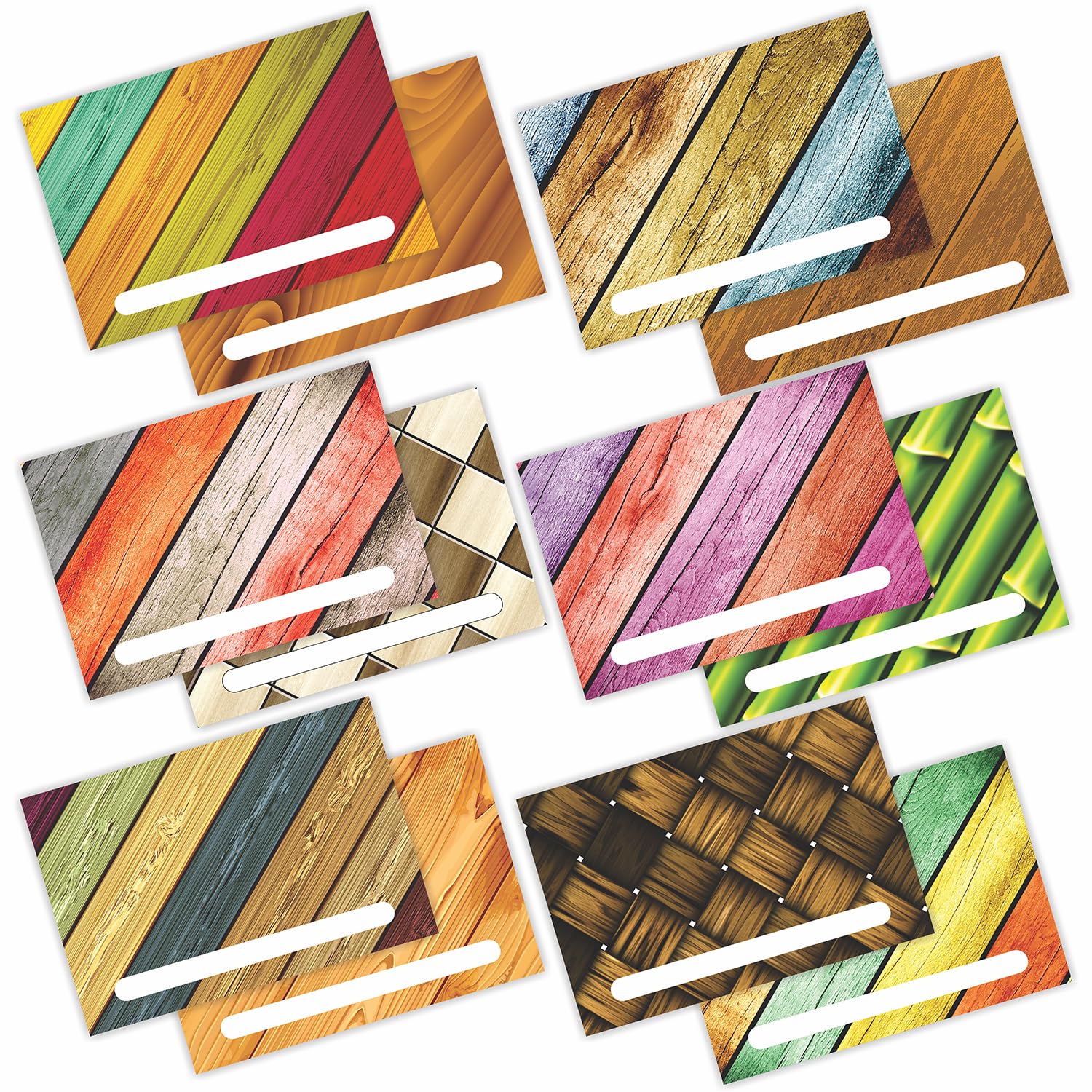 PARTH IMPEX 60 Pack 4x6 Gift Envelopes - Rustic Wood Pattern A4 Paper Size Mailing Invitation Envelopes - Useful for Presents, Money Cash Saving, Wedding, Birthday, Christmas, Photos, Greeting Cards