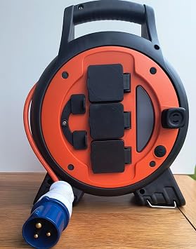 Caravan Hook Up Cable, Heavy Duty Caravan Extension Lead, 240V 16amp Cable Lead for Camping Orange Mains Power Lead, Campervan Motorhome Caravan Power Station