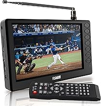 Rywob 5''Portable TV,Pocket Digital TV with ATSC/TF Card/USB,Battery Operated TV with Remote & Stand for Camping,Car,Kitch...