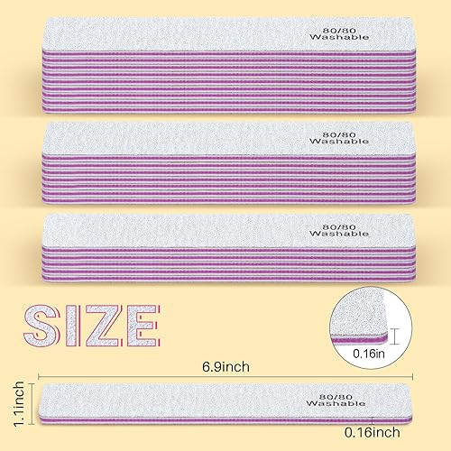 Miniatura 10 de TsMADDTs - Juego de 20 limas de uñas juego de limas de uñas de doble cara para uñas acrílicas naturales 100180 120240 320800 herramientas de