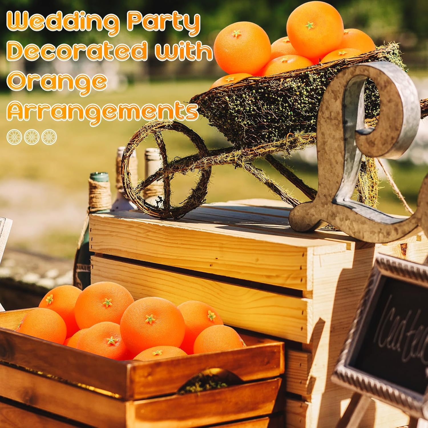 WinnerWhy 24 Pcs Fake Oranges Faux Oranges Artificial Fruits for Decoration 3 Inch Mini Lifelike Decorative Fruits for Bowls Decor Table Centerpieces Home Kitchen Party Decor (Orange)