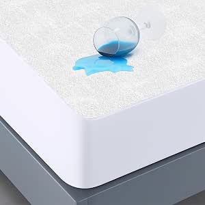 Sealy Coprimaterasso con angoli elasticizzati, impermeabile, per letto king size, comodo, morbido, in maglia, elasticizzato, adatto a materassi profondi 15 cm, lavabile in lavatrice (bianco