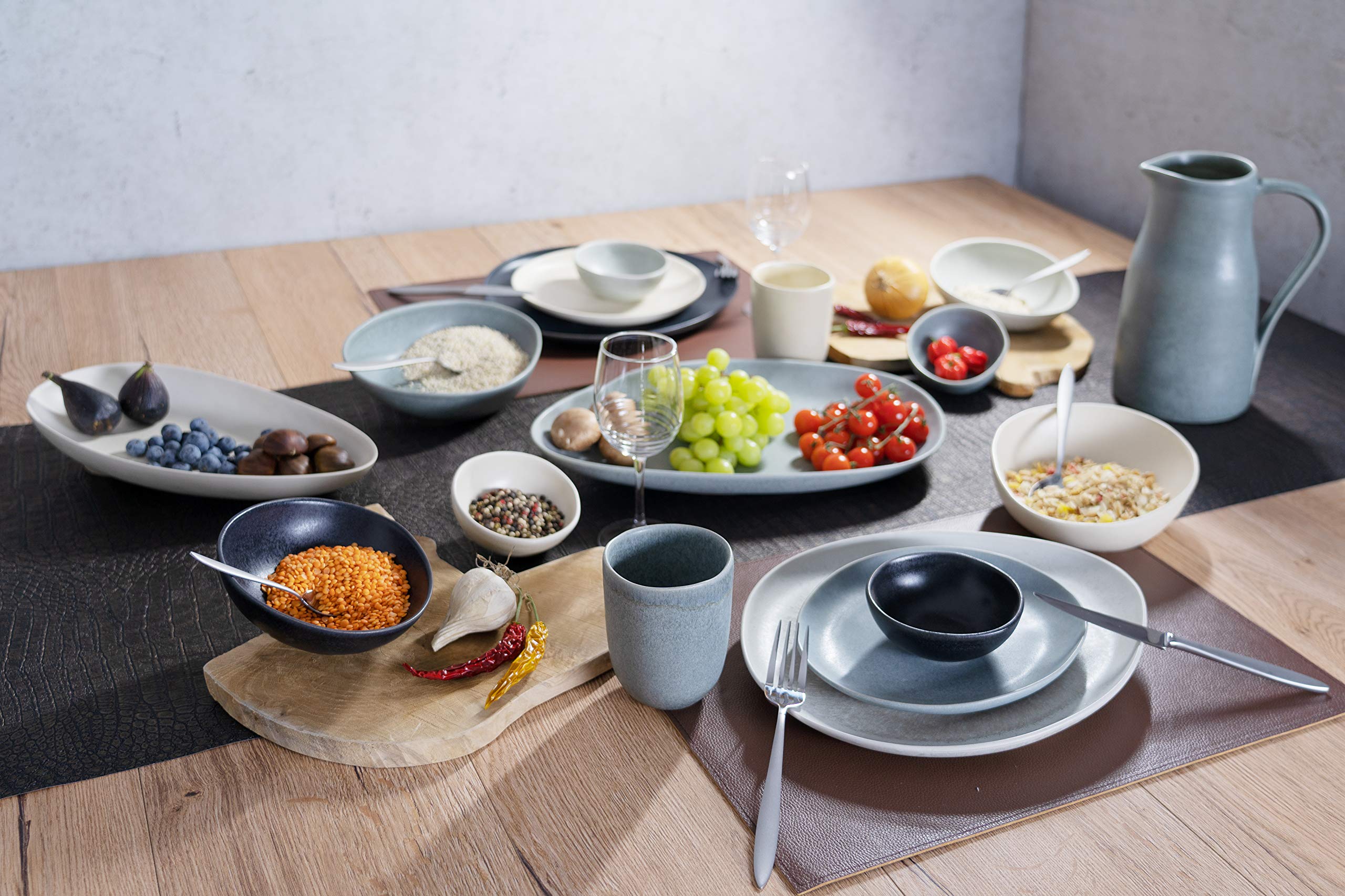 CreaTable, 22139, series PIETRA, disheset, plate set 4 pieces