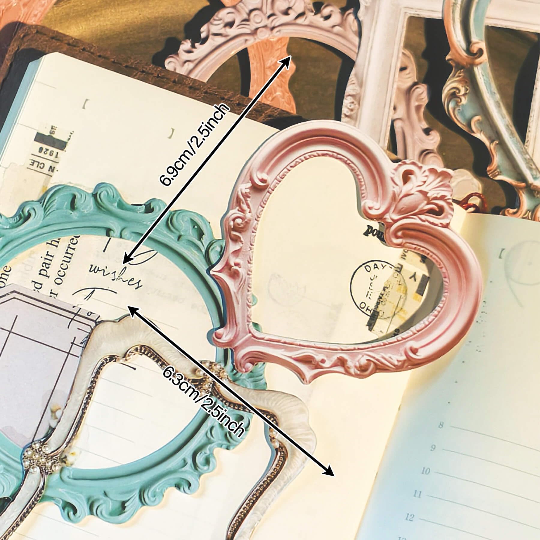Vintage Frame Stickers - 100 Pcs for Scrapbooking & Journals -5