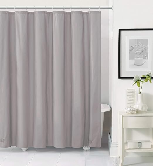 GoodGram Hotel Heavy Duty Premium PEVA Shower Curtain Liner with Rust Proof Metal Grommets - Assorted Colors (Silver)