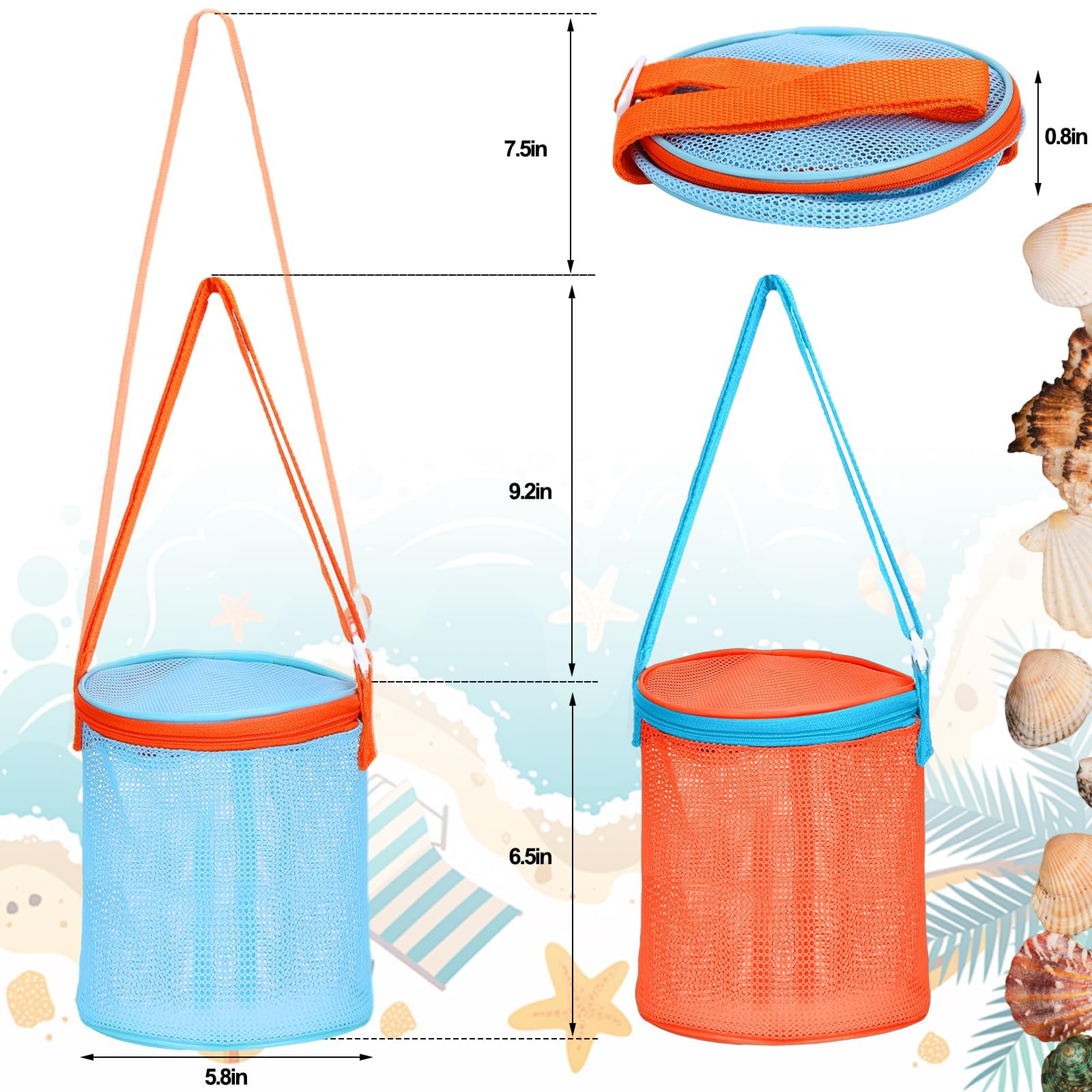 Set mare Pirati con secchiello ø 17 cm in borsa rete - Androni Giocattoli