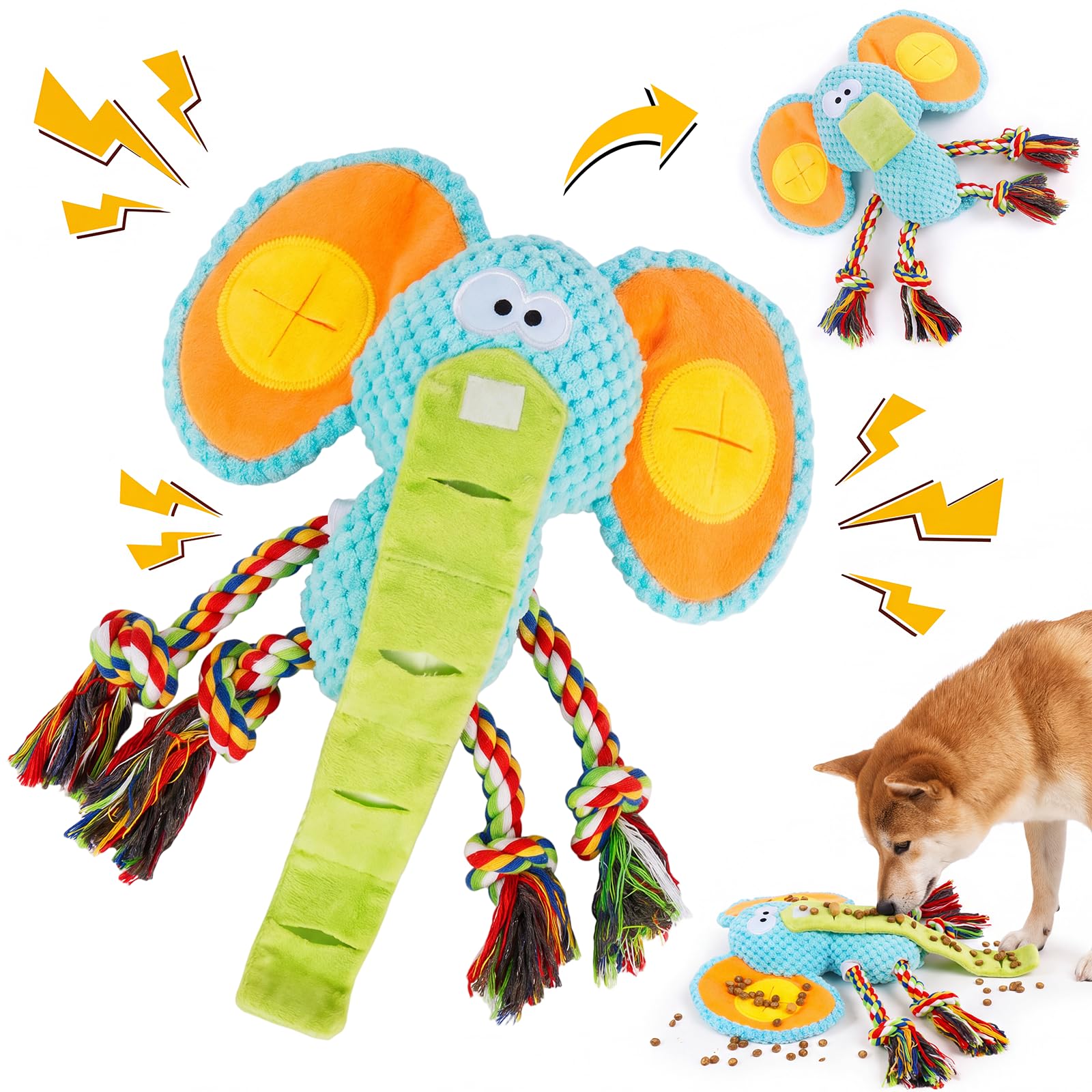 Squeaky Dog Toy to Keep Them Busy, No Stuffing Dog Interactive Toy