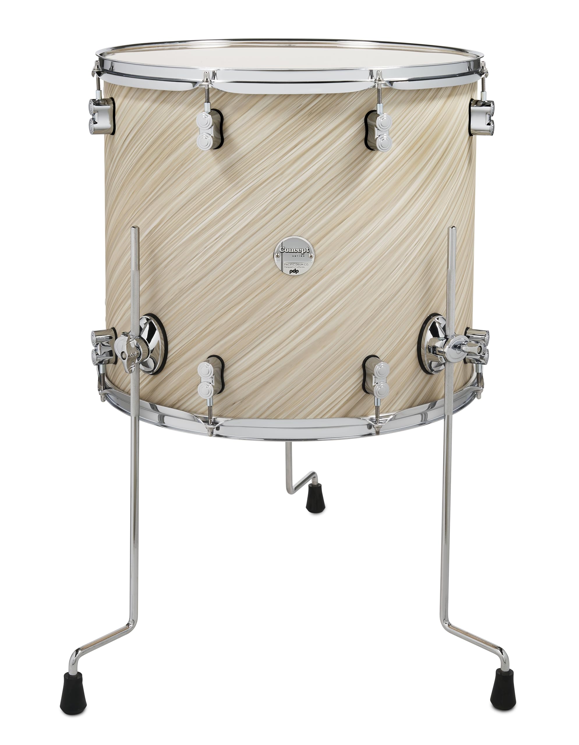 Pacific Drums Concept Maple Floor Tom, 18" x 16", Twisted Ivory Finish Ply