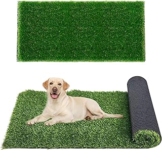 Artificial Grass Turf Outdoor Indoor,1.2 in Thick,Fake Grass for Dogs Potty Training,Realistic Tu...