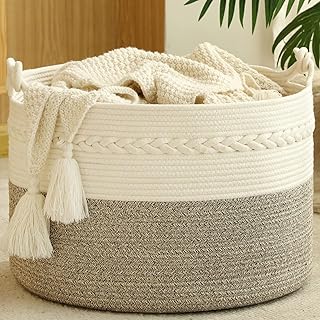 KAKAMAY Large Blanket Basket (20