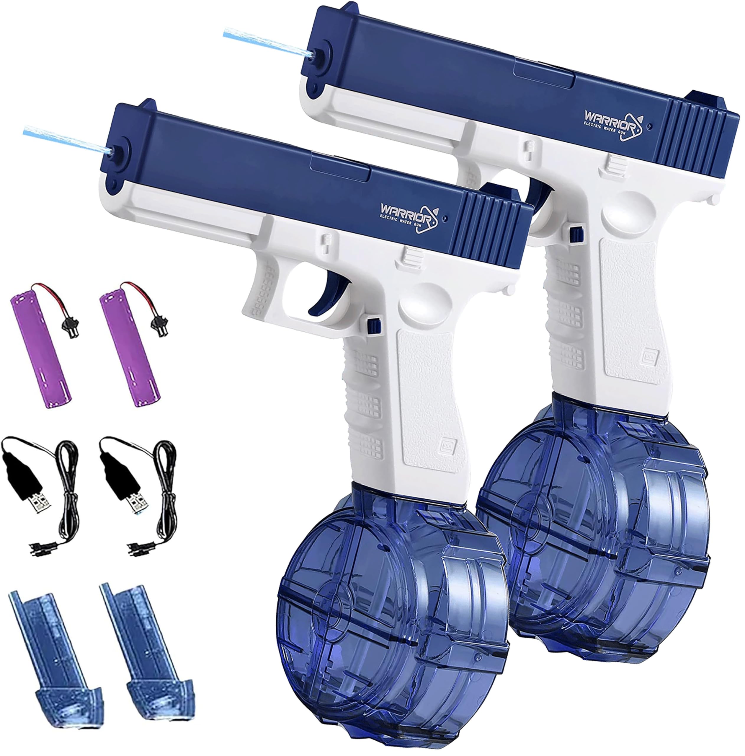 2 Pack Electric Water Gun, Water Guns for Adults, Magazine Large Capacity Automatic Water Gun, Toys for Pool, Outdoor