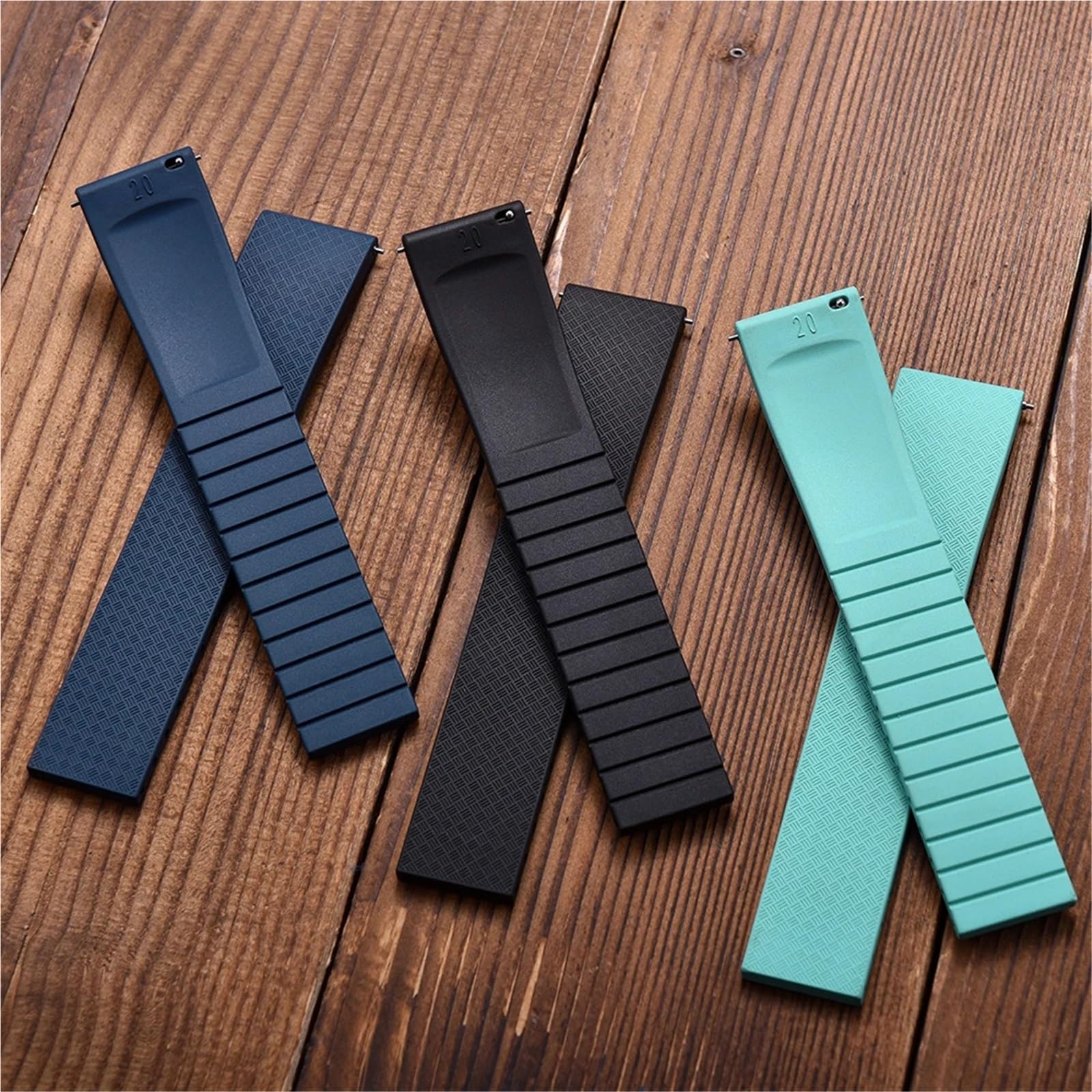 Generico Bracelet professionnel : résistant à la transpiration avec boucle, convient aux montres de 18-22 mm