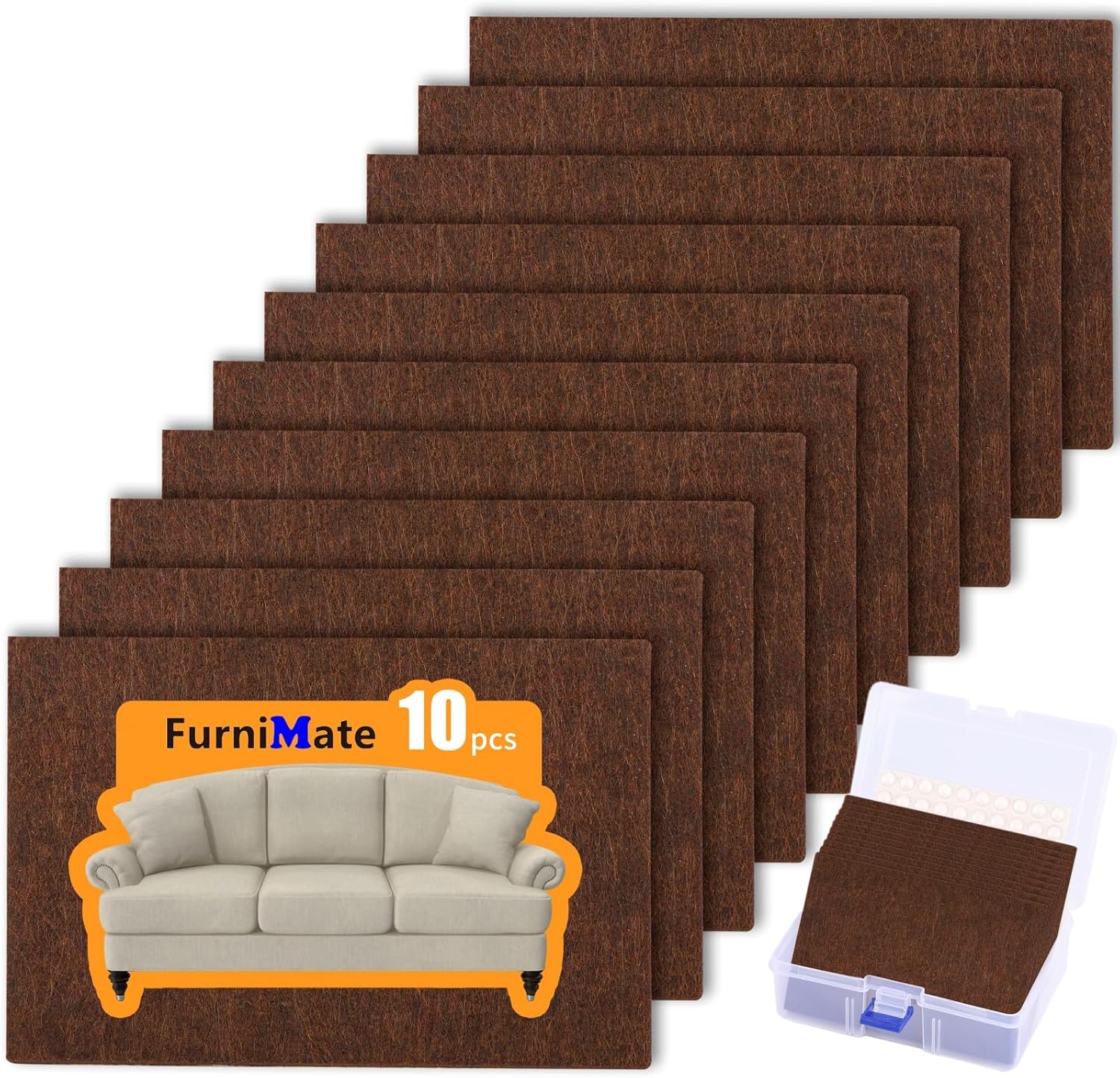 Furniture Felt Pads Sheets 10 Pieces Pack 6"x 4" Large Felt Furniture