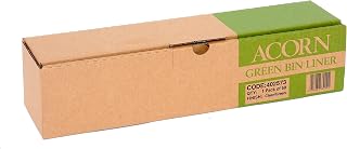 Acorn Tough Green Bin Liners (Roll of 50 with tear off perforations) Made in the UK for a lower carbon footprint