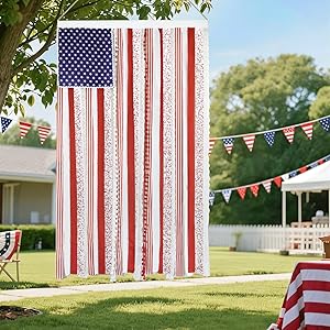 4th of July Decorations 4 x 2.3 Ft Rag American Flag Banner – Memorial Day Decorations, Independence Day Party Decor, Indoor & Outdoor Home Celebration, 250th Anniversary Accessories