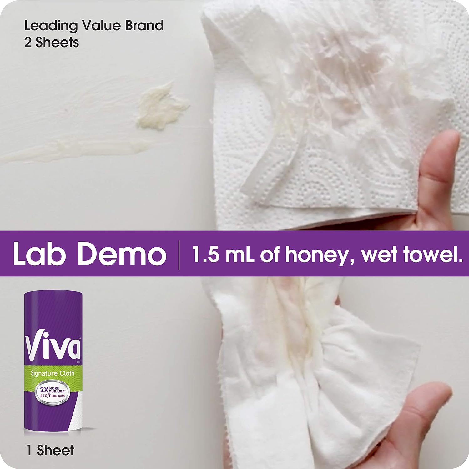Viva Signature Cloth Choose-A-Sheet Paper Towels, Soft & Strong Paper Towels for Ultimate Clean, White, 6 Big Rolls (Equal to 9 Regular Rolls)