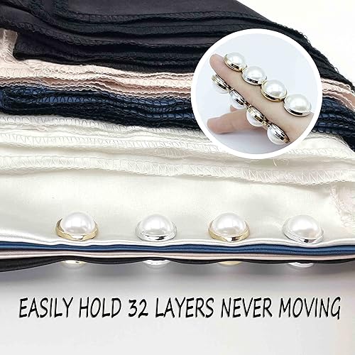 Miniatura 3 de Imanes de hiyab fuertes con perlas de seguridad magnética para ropa, bufandas, imán de hiyab Niqab para mujeres y niñas, Plata Perla