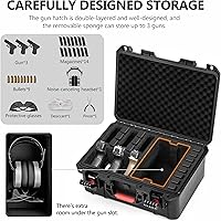 Vista 4 de Estuches para armas de mano, 5 estuches para pistolas y 21 cargadores Estuches para pistolas precortados con múltiples pistolas a prueba de golpes