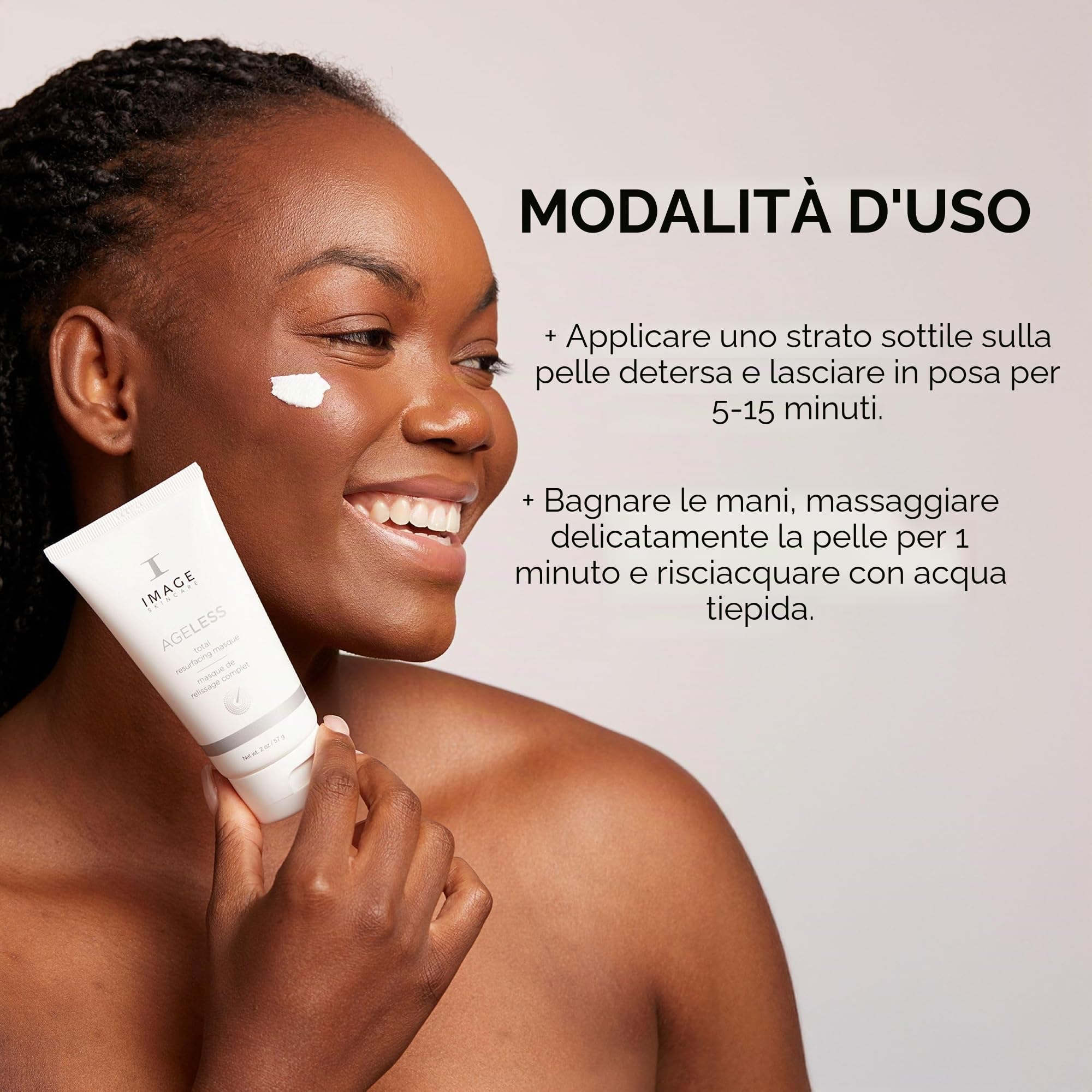Image Skincare | Maschera Antiage, Illuminante, Antimacchie | Con Effetto Scrub | Formulazione rimpolpante | Ageless Total Resurfacing Masque | 57 Ml