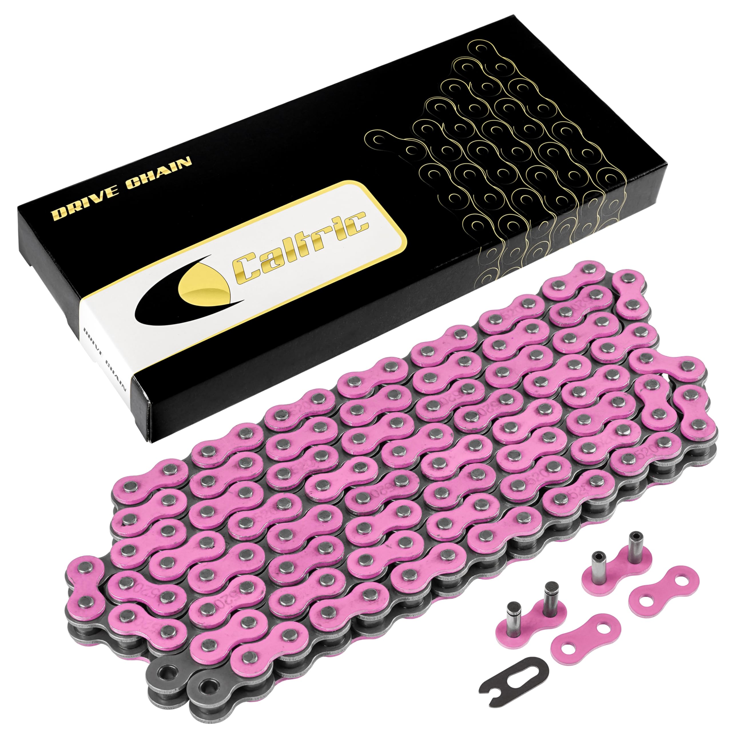 ⭐︎mai Amazon.com: Caltric Pink 520 Pitch Motorcycle Chain for