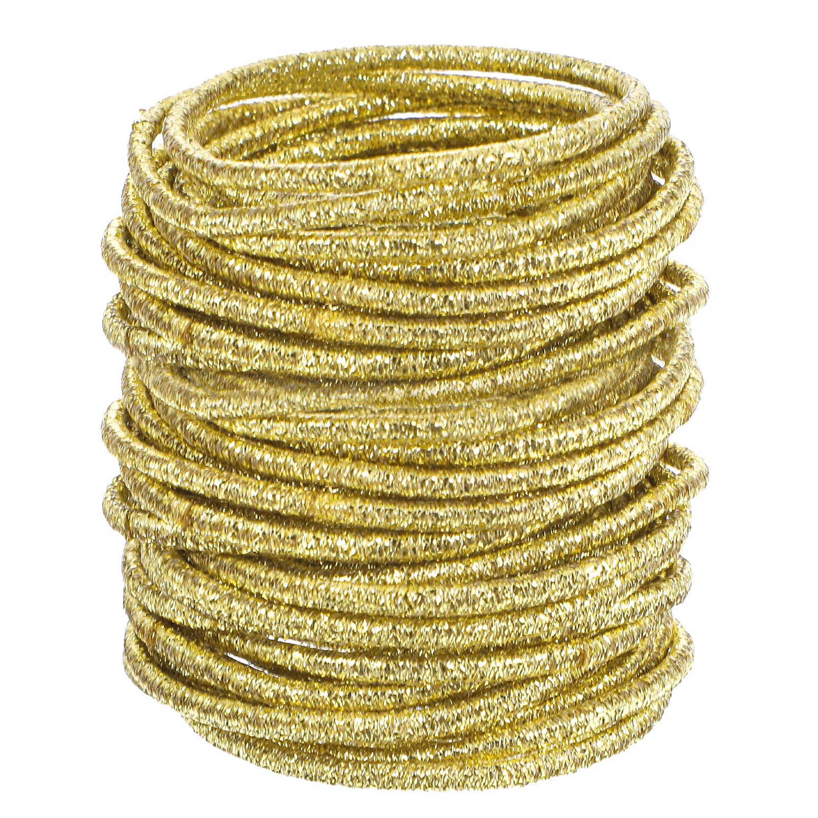 100 Pcs Small Gold Hair Ties, Shimmer Thin Elastic Hair Bands Rubberbands 2mm Mini Ropes Rubber Elastic Bands Ponytail Accessories for Women