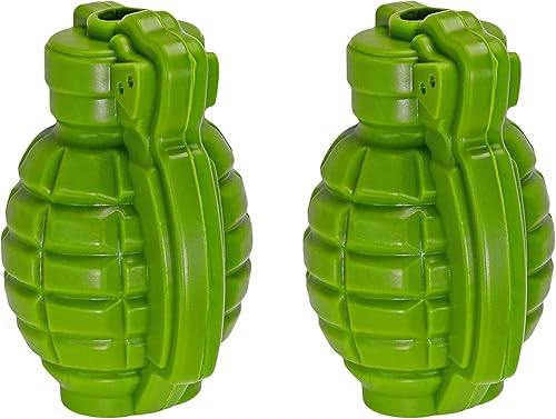 Miniatura 2 de Fairly Odd Novelties - Molde 3D en forma de granada, paquete de 2 unidades  Fairly Odd Novelties  Divertido regalo para hacer hielo militar, verde,