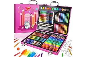 Cokiki Art Supplies 184-Piece Drawing Art Set for Little Artist