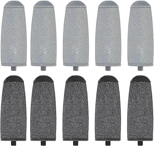 Miniatura 6 de Cabezal de repuesto, 10 piezas de repuesto eléctrico de repuesto para lima de pie, cabezal de rodillo grueso y fino accesorio para el cuidado del