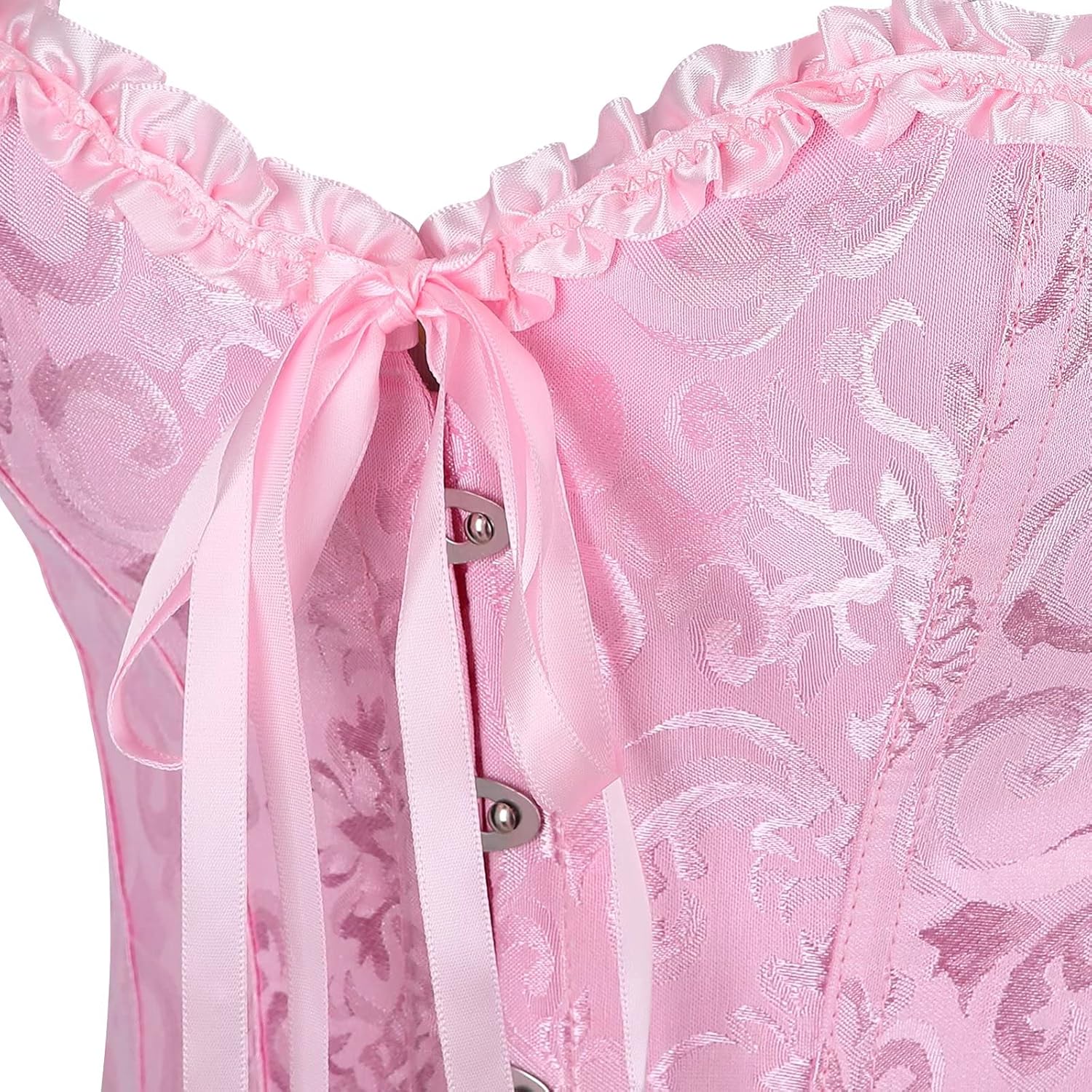Corset Top Bustier Lingerie for Women Zipper Front Flower Sexy Burlesque Vintage - Image 5