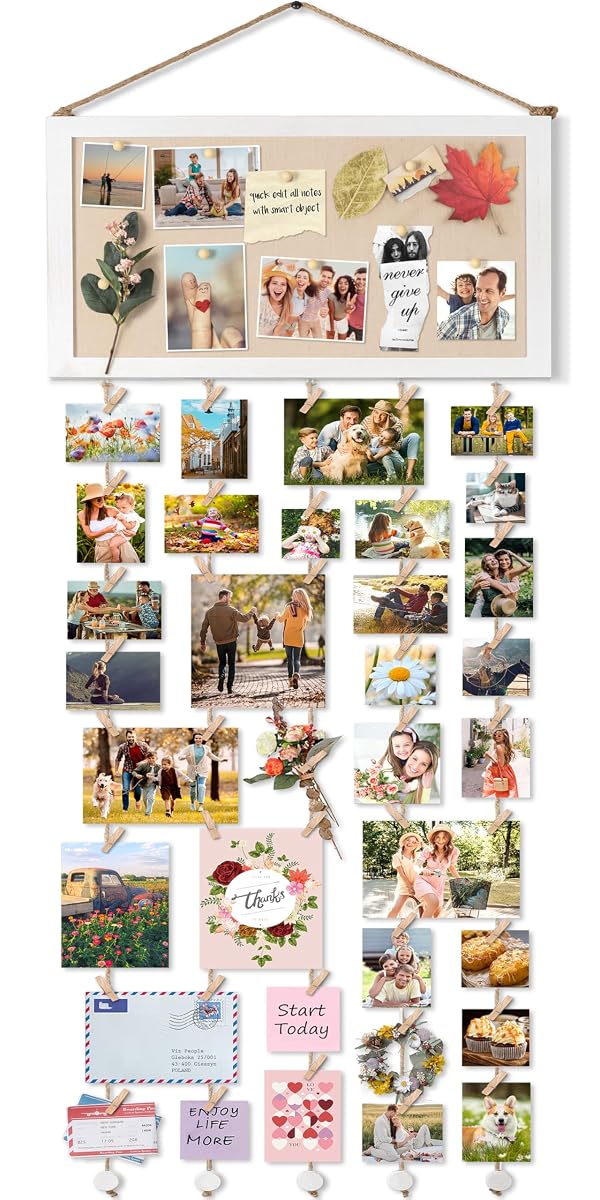 Bikoney Large Collage Picture Frame with Bulletin Board Photo Display by Bikoney - Used condition - US$22.33