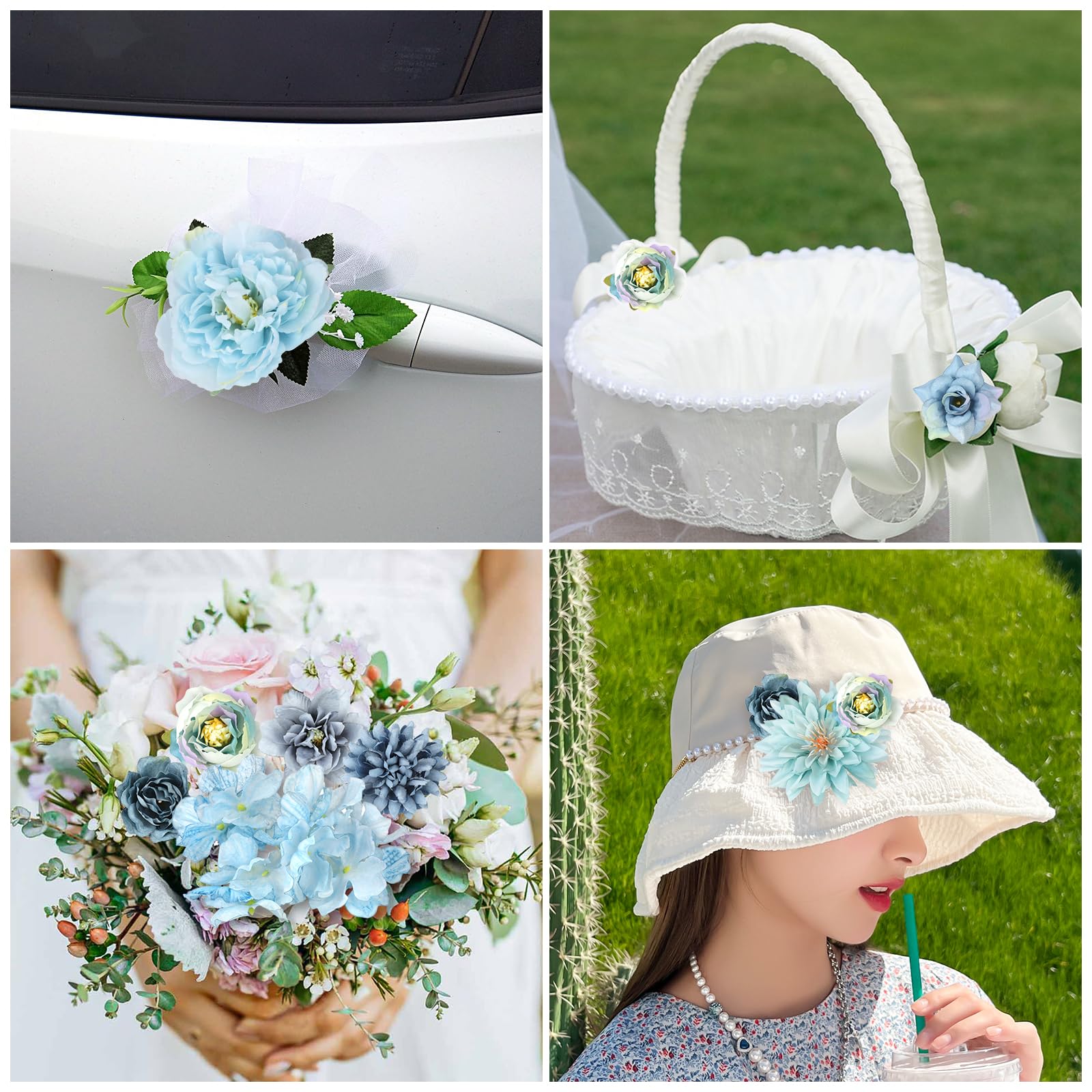 MWOOT 17 Pcs Artificial Flower Heads - Image 4