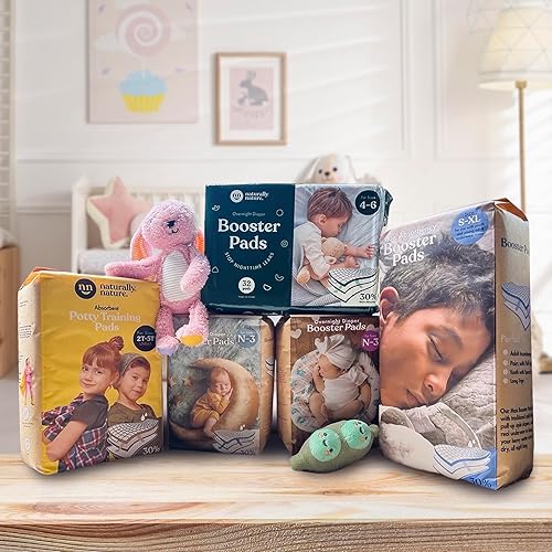 Miniatura 8 de Naturally Nature Almohadillas elevadoras de pañales durante la noche, evita fugas durante la noche, forros de pañales para niños pequeños, pañales