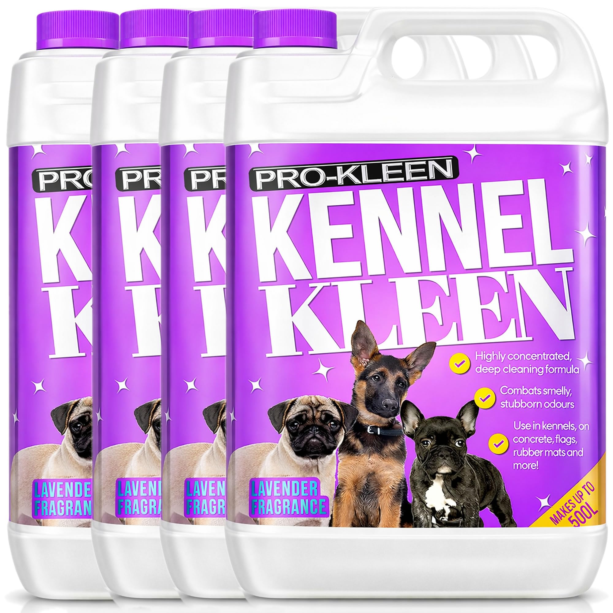 Pro-Kleen Kennel Disinfectant, Cleaner & Deodoriser (Lavender Fragrance) - 20L Pack - Kills 99.9% of Bacteria and Removes Nasty Urine Pet Odours - Suitable for Kennels, Hutches & More