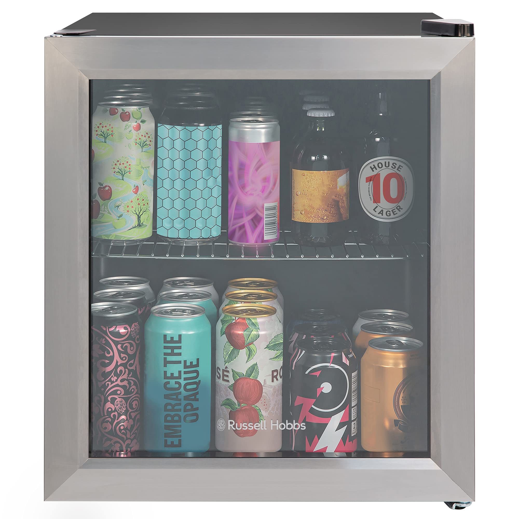 Russell Hobbs RHGWC3SS Table Top Wine/Drinks Cooler with Glass Door, 12 bottle capacity