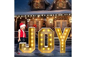 3.3 Ft Lighted Christmas Joy Sign LED Giant Joy Letter Lights