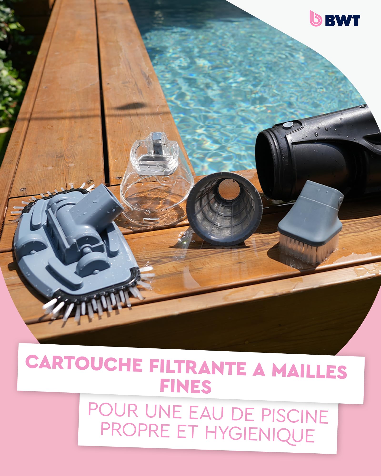 Aspirateur De Piscine Sans Fil BWT BC40 – Jusqu’à 25 M³, Autonomie 75 Min, Pour Fond Et Escaliers