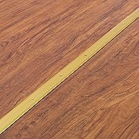 Vista 4 de M-D Building Products 79012 - Carpeta de costuras de aluminio de latón satinado de 1-1/4 pulgadas x 36 pulgadas con clavos de rosca