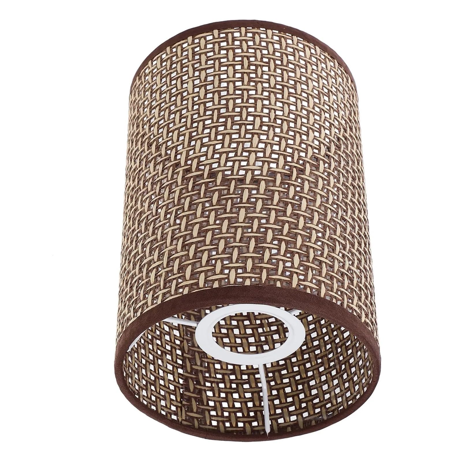 Luxemetals One Color Woven Rattan Drum Lamp Shade For E27/E14 Bulbs
