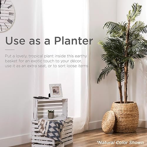 Miniatura 7 de Best Choice Products Cesta de almacenamiento de jacinto multiusos, decoración de plantas, bolsa organizadora tejida a mano para dormitorio, sala de