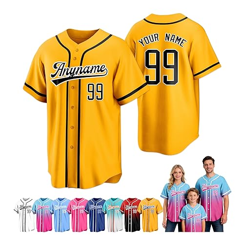 Custom Baseball Jersey Personalized Team Uniform Shirt Stitched Printed Name