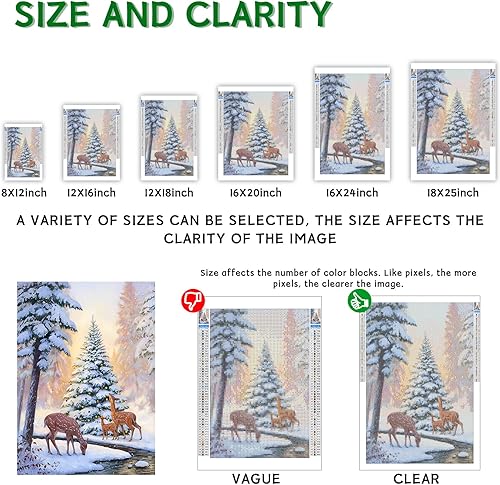 Miniatura 4 de Hunting Plan - Kits de pintura de diamantes de ciervo de arte vintage 5D para principiantes kits de punto de cruz de diamante redondo para