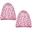 Waydress 2 Pieces Mesh Hair Net Rayon Knit Snood Women Crocheted Sleep Cap (Pink)