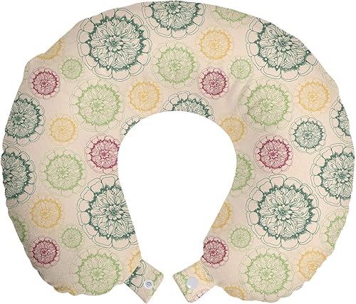 Miniatura 10 de Ambesonne Kiss - Almohada lumbar repetitiva con labios de mujer en tonos cálidos, cojín de respaldo suave para sillas de oficina con correas