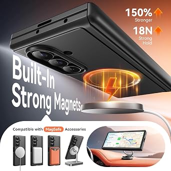 BERFY for Samsung Galaxy Z Fold 8 Ultra Case, Compatible with MagSafe,Black